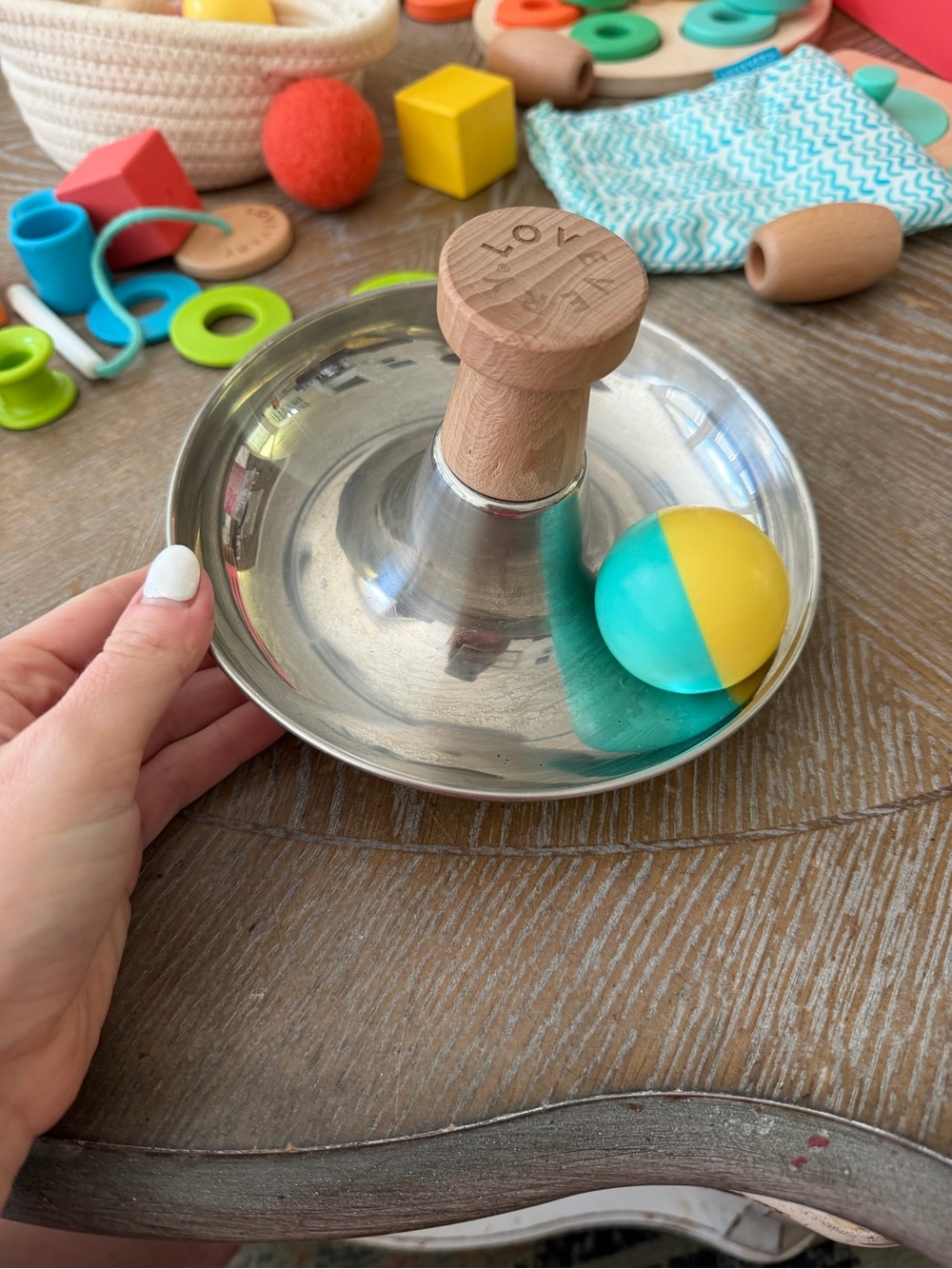 Lovevery Stainless Steel Tip & Turn - Kids Montessori Learning Toy
